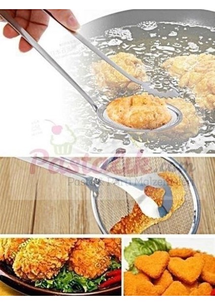 Byogalo® Çok Amaçlı Süzgeçli Paslanmaz Metal Haşlama ve Kızartma Maşası indirimleri