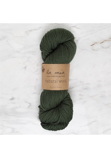 Natural Wool Yeşil El Örgü Ipi - L801 - 34399