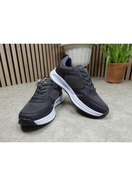 Günlük Fileli Nefes Alabilen Erkek Sneaker Bağcıklı Kalın Taban Hafif Rahat Yürüyüş Koşu Spor Ayakkabısı 8011