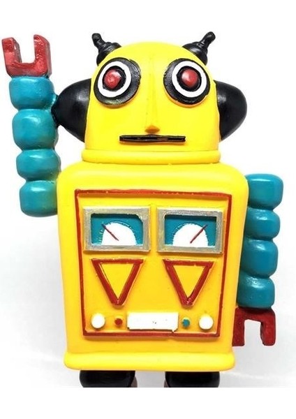 Byogalo® Decotown Nostaljik Sevimli Uzaylı Robot Şeklinde Figür Biblo