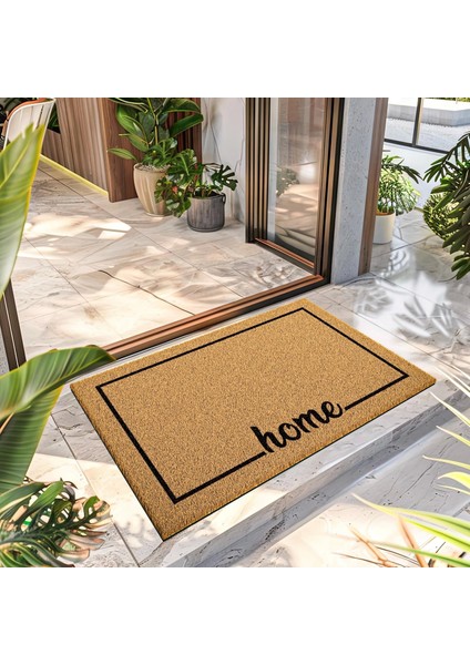 Paspas Siyah Home Çerçeve Desenli Kapı Önü Paspası 40 x 60 cm