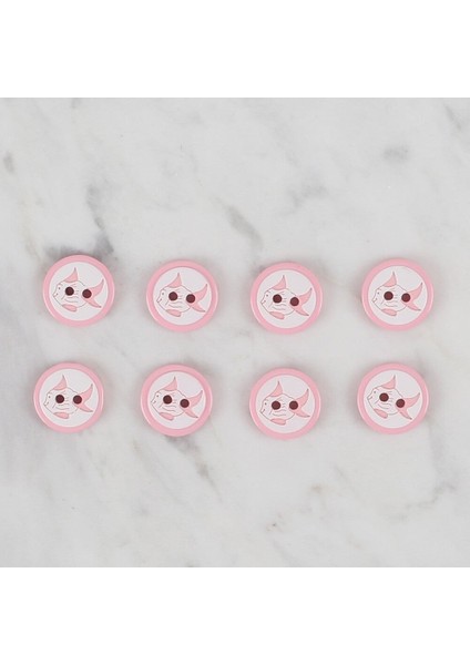 Crafts Pembe 8 Li Balık Düğme - 570 fiyatları