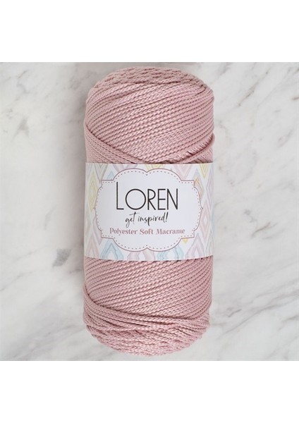 Polyester Soft Macrame Pembe El Örgü Ipi - LM042 - 34446