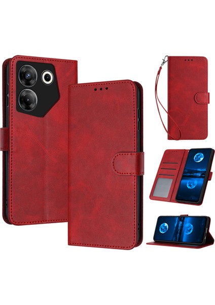 Tecno Camon 20 Pro 5g Deri Standlı Cüzdan Manyetik Toka Telefon Kapağı (Yurt Dışından)