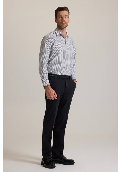 Erkek Siyah Regular Fit Yan Cepli Kot Pantolon fiyatları