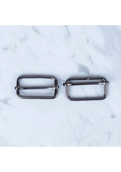Siyah Metal Toka Sürgülü 2 Li Paket