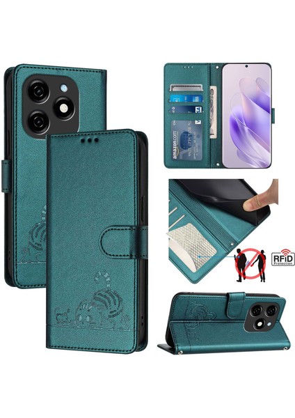 Tecno Spark 20 Deri Telefon Kılıfı (Yurt Dışından)