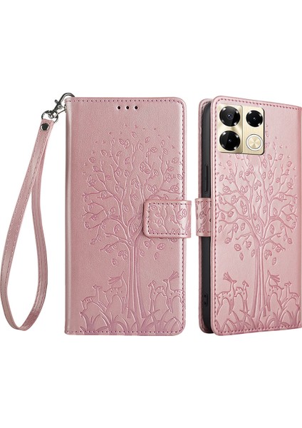 Infinix Note 40 Pro 5g Standlı Deri Cüzdan Telefon Kılıfı (Yurt Dışından)