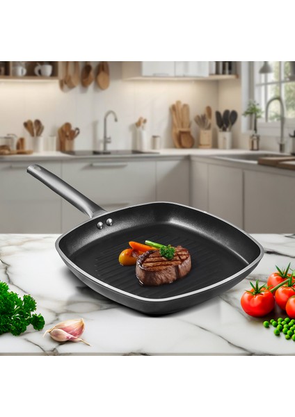 Atlanta 28 cm Grill Tava Black
