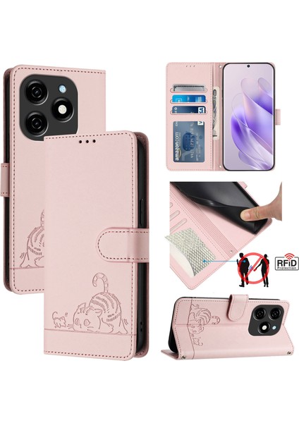 Tecno Spark 20 Deri Telefon Kılıfı (Yurt Dışından)