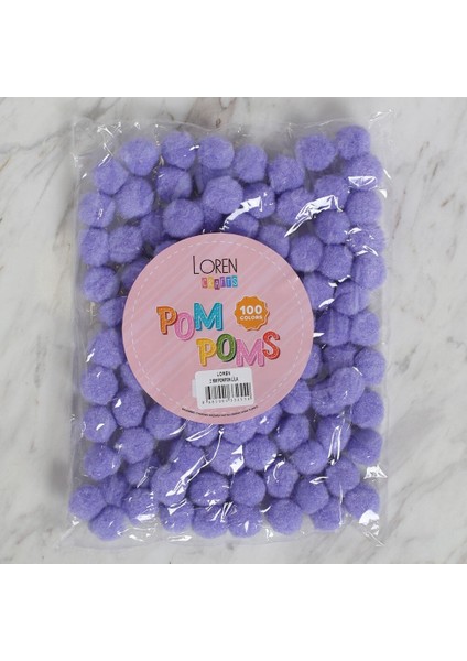 Crafts 2 cm 100 Adet Lila Ponpon