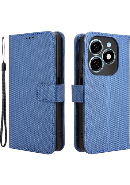 Tecno Spark 20 Deri Cüzdan Standı Telefon Koruyucu (Yurt Dışından)