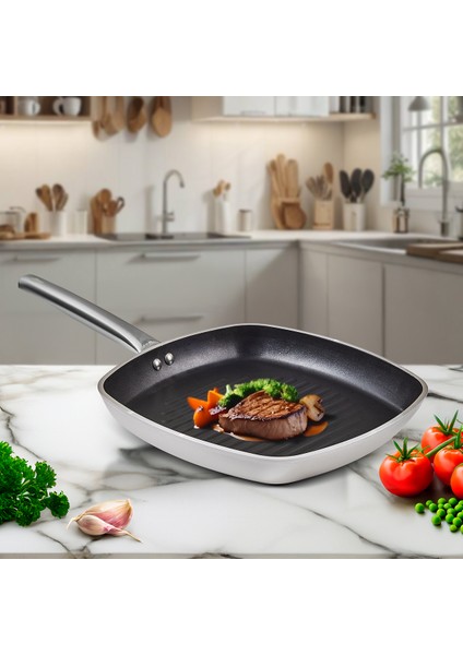 Atlanta 28 cm Grill Tava Beige