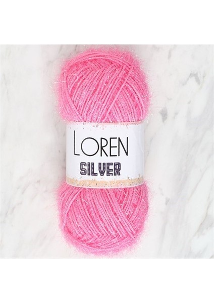 Silver Bebe Pembe El Örgü Ipi - RS0014 - 34075