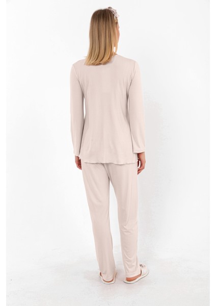 Kahverengi Hamile Lohusa Pijama Takımı modelleri