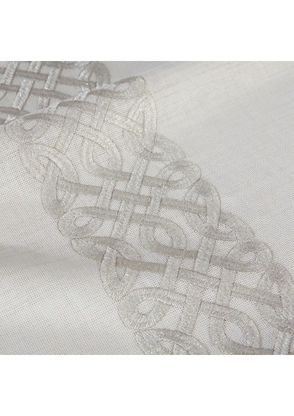 Larissa Gardenya Bej Kumaş Taş Nakışlı Masa Örtüsü modelleri