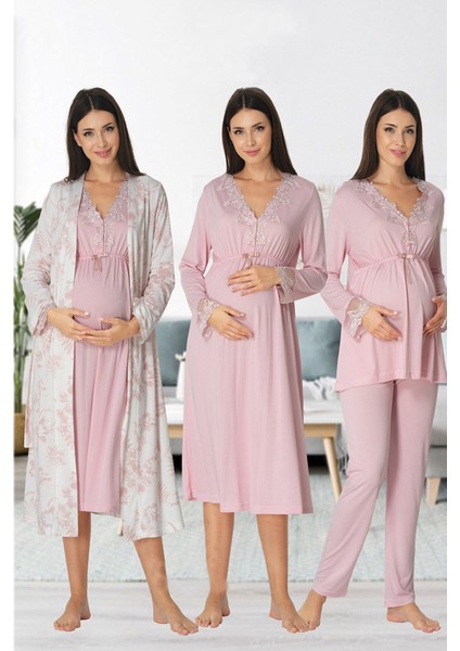 Pembe Hamile Lohusa Set