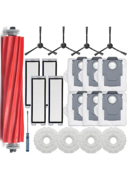 Roborock Q Revo Revo Vakum Süpürgeleri Için Aksesuar Kiti Ana Fırça, Mop Pad, Yan Fırçalar Hepa Filtresi ve Vakum Torbası Dahil (Yurt Dışından)