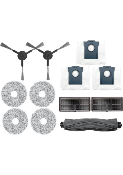 Bot L10S Pro Ultra Heat Robot Süpürge Yedek Parça Seti Ana Yan Fırça, Filtre, Paspas Bezi (Yurt Dışından)