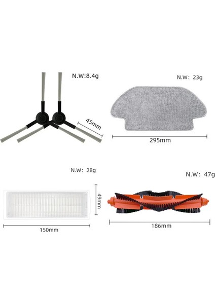 Ilife A11 Robot Süpürge Yedek Hepa Filtre Ana Yan Fırça (Yurt Dışından)