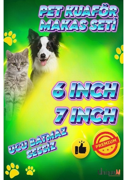 Çantalı Kedi Köpek Pet Kuaför Makas Tıraş Seti DHS506