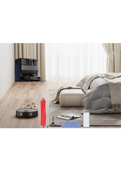 Roborock Elektrikli Süpürge Ana Yan Fırça Hepa Filtre Paspas Pedi Parçaları (Yurt Dışından)