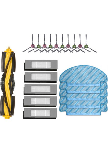 Vac Max/ Station/ Hybrid/ 2/ 2 Pro Robot Süpürge Ana Yan Fırça Hepa Filtre Paspas (Yurt Dışından)