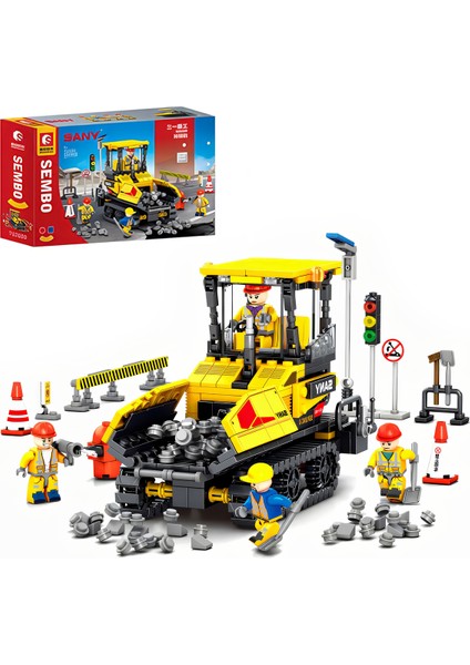 Sany Lisanslı SSP130C-8 Asfalt Dökme Aracı 534 Parça Yapı Blokları (712020)
