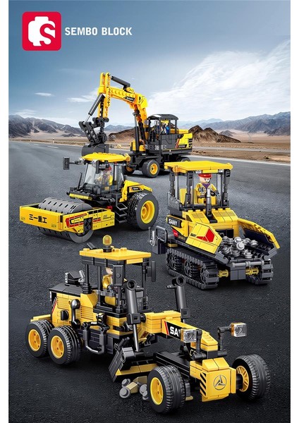 Sany Lisanslı SSP130C-8 Asfalt Dökme Aracı 534 Parça Yapı Blokları (712020)
