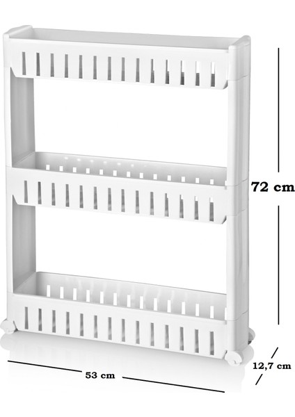 Fiore 3 Katlı Tekerlekli Banyo Düzenleyici Raf Ünitesi – Çok Amaçlı Dikdörtgen Slim Banyo Organizer modelleri