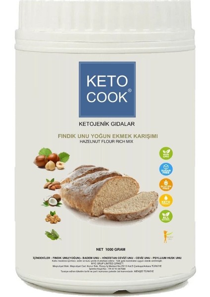 Ketojenik Fındık Unu Yoğun Ekmek Karışımı ( Hazelnut Based Ketogenic Bread Flour ) 1.000 Gram