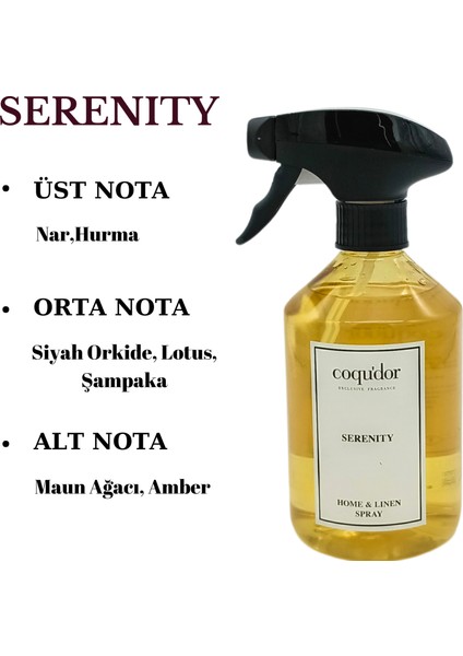 Çamaşır ve Oda Spreyi 500 ml Serenıty - Sakura -Wıld Flower -Invıcto modelleri