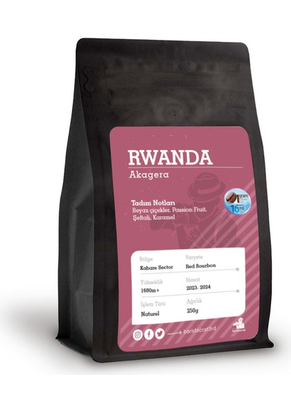 Rwanda Akagera Filtre Kahve 250 gr