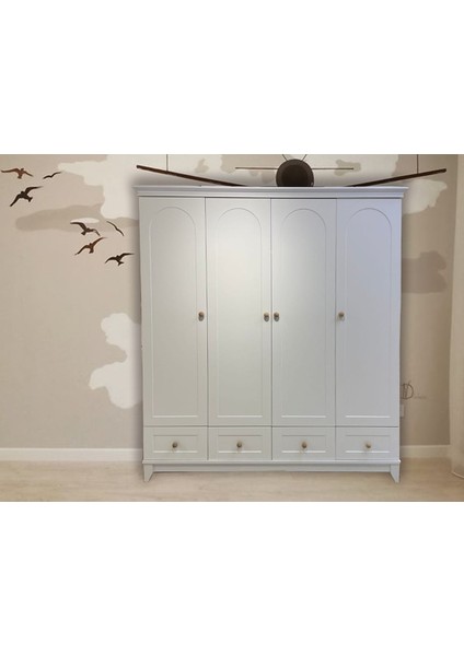 Oslo MDF 4 Kapılı Bebek&çocuk Gardırop