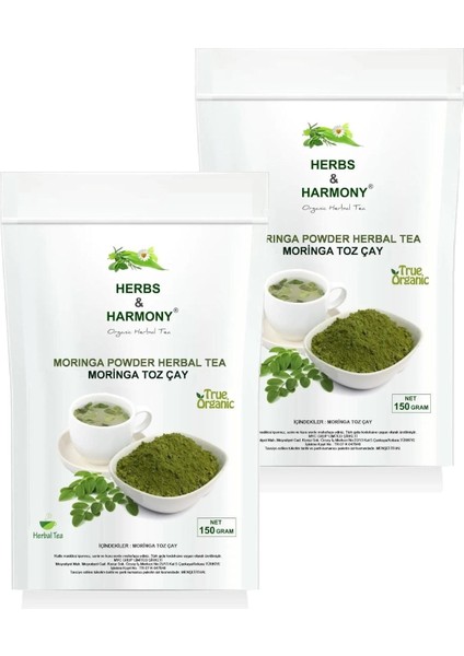 Moringa Powder Herbal Tea Moringa Toz Çay 150 gram X 2ADET