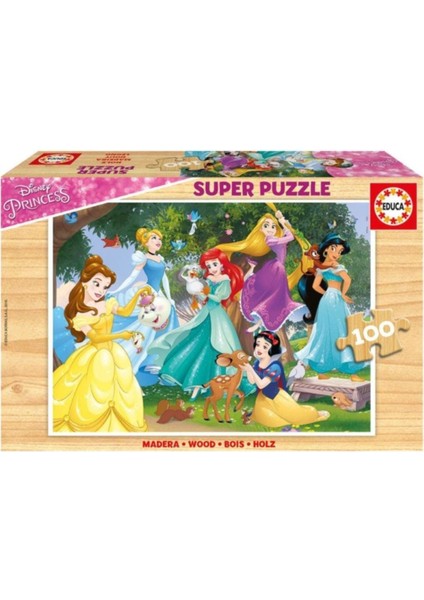 Puzzle Princesses 100 Parça Ahşap Puzzle