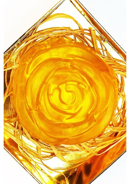 Tekno Trust Gül Kokulu Gül Figür Dekoratif Sarı Renk Gül Banyo ve El Sabunu - 100 Gram - Hediyelik Kutusunda