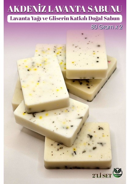 Tekno Trust 2'li Set - Lavanta Yağlı, Lavanta Kokulu, Lavanta Parçacıklı, Akdeniz Lavanta Sabunu - 80 Gram x 2