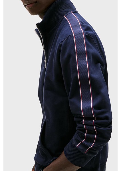 Pamuk Regular Fit Dik Yaka Fermuarlı Sweat Erkek Sweat MW0MW37468 Dw5