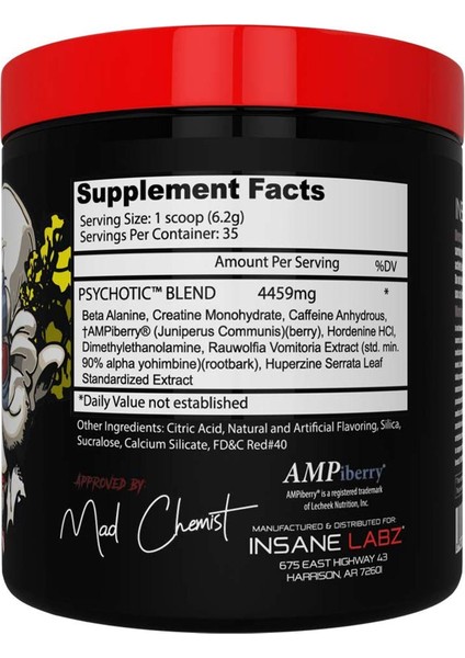 Psychotic Preworkout 216 gr 35 Servis