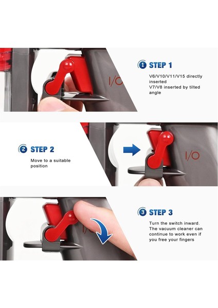 V8 V10 V11 V15 Elektrikli Süpürge Aksesuarları Tetik Kilidi Iz Bırakmayan Çiziksiz Toz Fırçası Ataşmanı (Yurt Dışından)