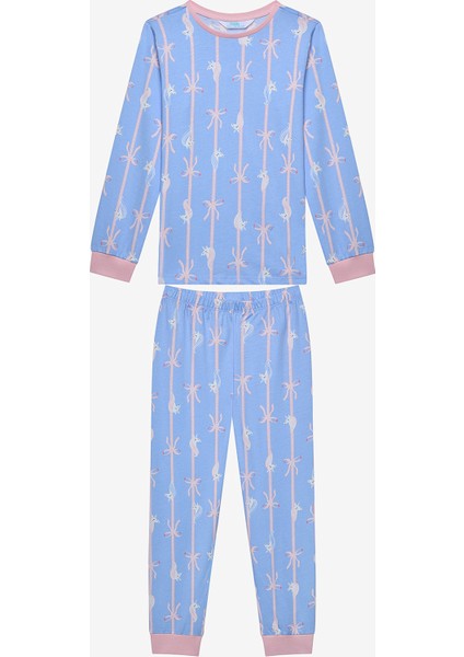 Pamuklu Kız Çocuk Bowtiful 2li Çok Renkli Pijama Takımı