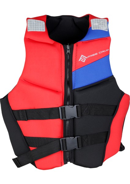 Seashell Vest Can Yeleği-Kırmızı-Siyah