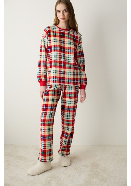 Cold Outside Çok Renkli Pantolon Pijama Takımı