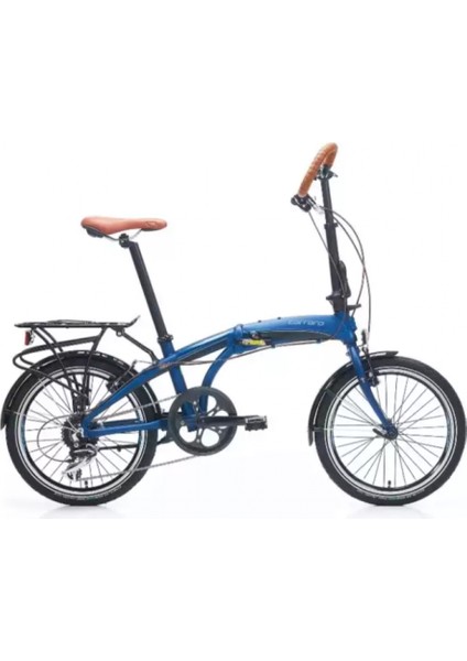 Flexı Comfort 20'' 8-V Vb Mat Navy Mavi-Parlak Siyah-Bakır-Mavi Katlanır Bisiklet
