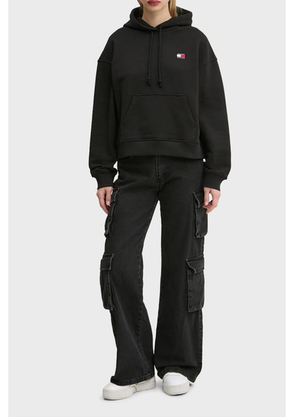 Pamuk Relaxed Fit Kapüşonlu Sweat Bayan Sweat DW0DW19414 Bds modelleri