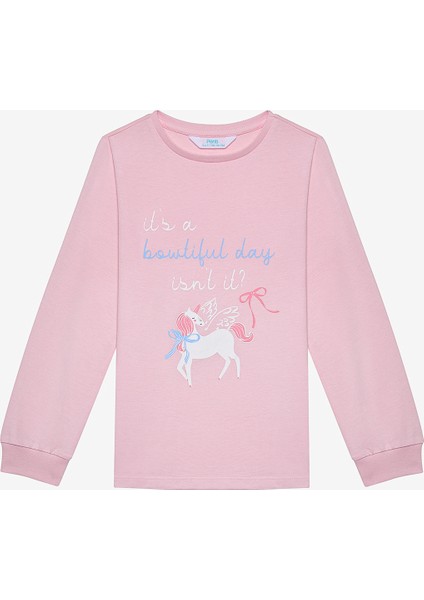 Pamuklu Kız Çocuk Bowtiful 2li Çok Renkli Pijama Takımı