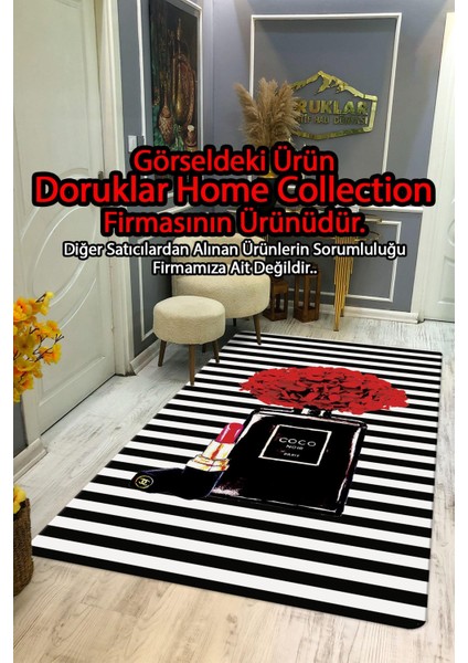 Kaymaz Taban Yıkanabilir Dijital Baskı Dekoratif Modern Desenli Lux Serisi Dot Taban Halı L07