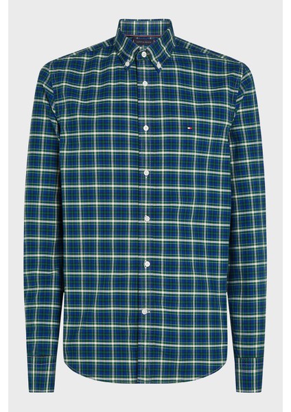 Pamuk Slim Fit Kareli Gömlek Erkek Gömlek MW0MW37567 0h7 fırsatları