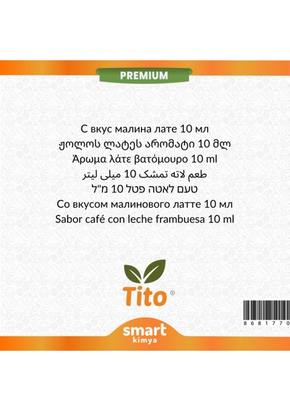 Premium Ahududulu Latte Aroması 10 ml fiyatları